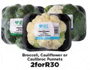 Broccoli, Cauliflower Or Caulibroc Punnets-For 2