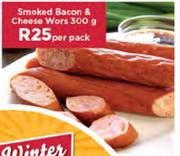 Smoked Bacon & Cheese Wors-300g Per Pack