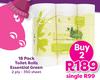 Essential Green Toilet Rolls 2 Ply 350 Sheet 18 Pack-Each