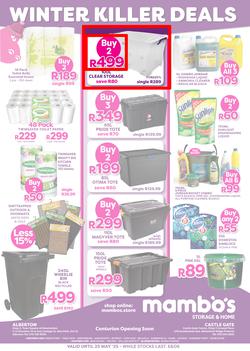 Mambo's Storage & Home : Winter Killer Deals (02 May - 25 May 2025), page 1