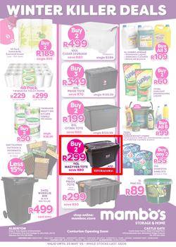 Mambo's Storage & Home : Winter Killer Deals (02 May - 25 May 2025), page 1