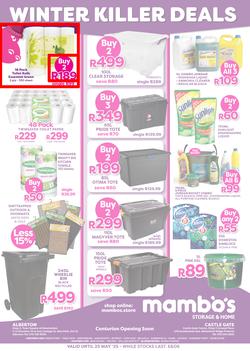 Mambo's Storage & Home : Winter Killer Deals (02 May - 25 May 2025), page 1
