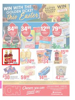 OK Foods Eastern Cape : Win With The Golden Ticket This Easter (22 February - 05 March 2023), page 1