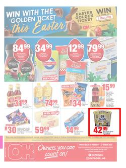 OK Foods Eastern Cape : Win With The Golden Ticket This Easter (22 February - 05 March 2023), page 1