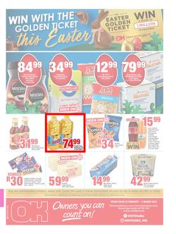 OK Foods Eastern Cape : Win With The Golden Ticket This Easter (22 February - 05 March 2023), page 1