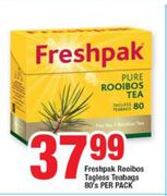 Freshpak Rooibos Tagless Teabags-80's Per Pack
