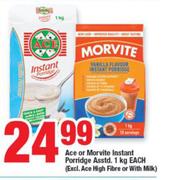 Ace Or Morvite Instant Porridge Assorted-1Kg Each