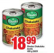 Rhodes Chakalaka Assorted-400g Each
