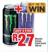 0Monster Energy Drink Assorted-For 2 x 500ml