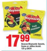 Beacon Maynards Sweets, Gums Or Jellies Assorted-125g Each