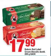 Bakers Red Label Cream Biscuits Assorted-200g Each