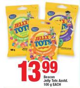 Beacon Jelly Tots Assorted-100g Each
