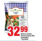 Natures Garden Frozen Country Mix Vegetables-1Kg Each