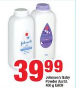Johnson's Baby Powder Assorted-400g Each