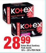 Kotex Maxi Sanitary Pads Assorted-16's-20's Per Pack