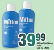 Milton Sterilising Fluid-500ml Each