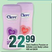 Clere Endless Passion Or Infinite Love Body Lotion-400ml Each
