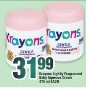 Krayons Lightly Fragranced Baby Aqueous Cream-475ml Each