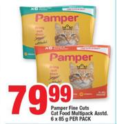 Pamper Fine Cuts Cat Food Multipack Assorted-6 x 85g Per Pack