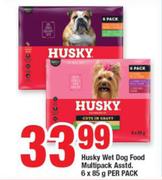 Husky Wet Dog Food Multipack Assorted-6 x 85g Per Pack