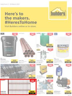 Builders Botswana : Here's To The Makers (2 March - 29 March 2021), page 1