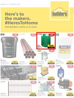 Builders Botswana : Here's To The Makers (2 March - 29 March 2021), page 1