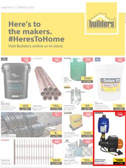 Builders Botswana : Here's To The Makers (2 March - 29 March 2021), page 1