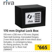 Riva 170mm Digital Lock Box 170mm x 230mm x 170mm