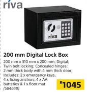 Riva 200mm Digital Lock Box 200mm x 310mm x 200mm