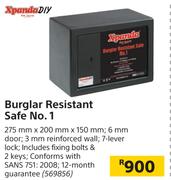 Xpanda Diy Burglar Resistant Safe No1 275mm x 200mm x 150mm