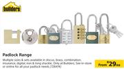 Builders Padlock Range-Each