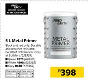 Fired Earth 5Ltr Grey Primer