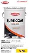 Fired Earth 20Ltr Sure Coat Solvent Based Plaster Primer