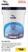 Fired Earth 20L Matt PVA (White)