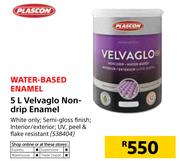 Plascon 5L Velvaglo Non Drip Water Based Enamel