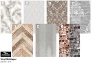 Vinyl Wallpaper Brown Or Grey Brick 530mmX10m 
