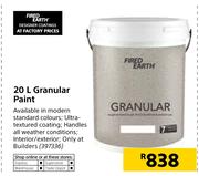 Fired Earth 20Ltr Granular Paint