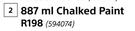 Rust Oleum 887ml Chalked Paint