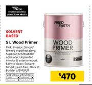 Fired Earth 5Ltr Wood Primer