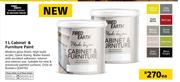Fired Earth 1Ltr Cabinet & Furniture Paint-Each