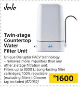 Jojo Twin Stage Countertop Water Filter Unit