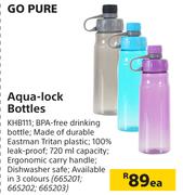 Go Pure Aqua Lock Bottles-Each