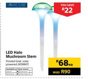 Solar Flair LED Halo Mushroom Stem-Each