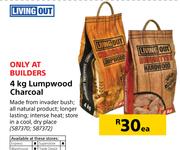 Living Out 4Kg Lumpwood Charcoal-Each