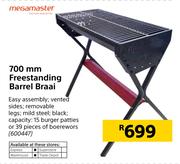 Megamaster 700mm Freestanding Barrel Braai