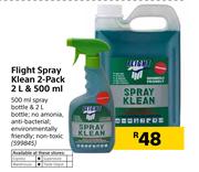 Flight Spray Klean 2 Pack-2Ltr & 500ml