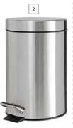 3Ltr Metal Bin In Stainless Steel