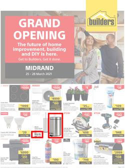 Builders Midrand : Grand Opening (25 March - 28 March 2021), page 1