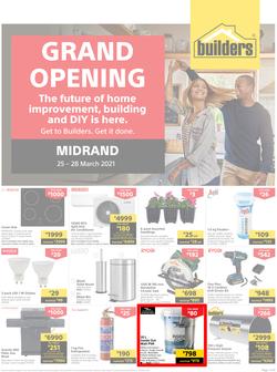 Builders Midrand : Grand Opening (25 March - 28 March 2021), page 1