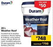 Duram 20Ltr Weather Roof